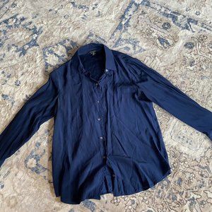 Blue Club Monaco Silk Blouse Size Medium